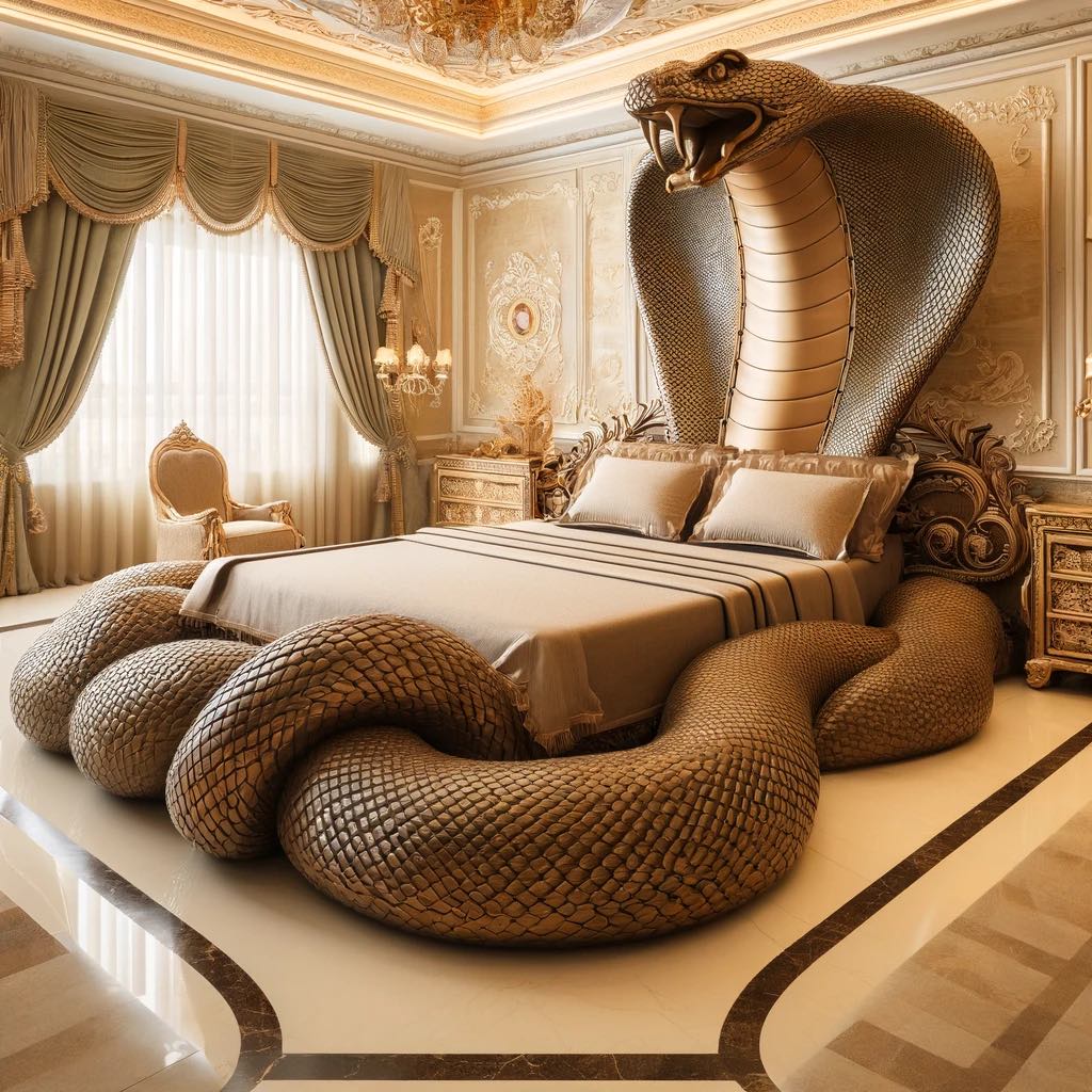Information about the famous person Snake-inspired bed: For a unique and cozy sleep experience