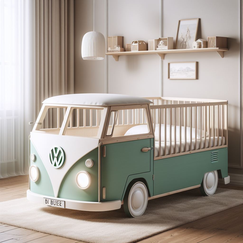 Information about the famous person Classic Dreams: Volkswagen Bus Baby Crib for your little explorer