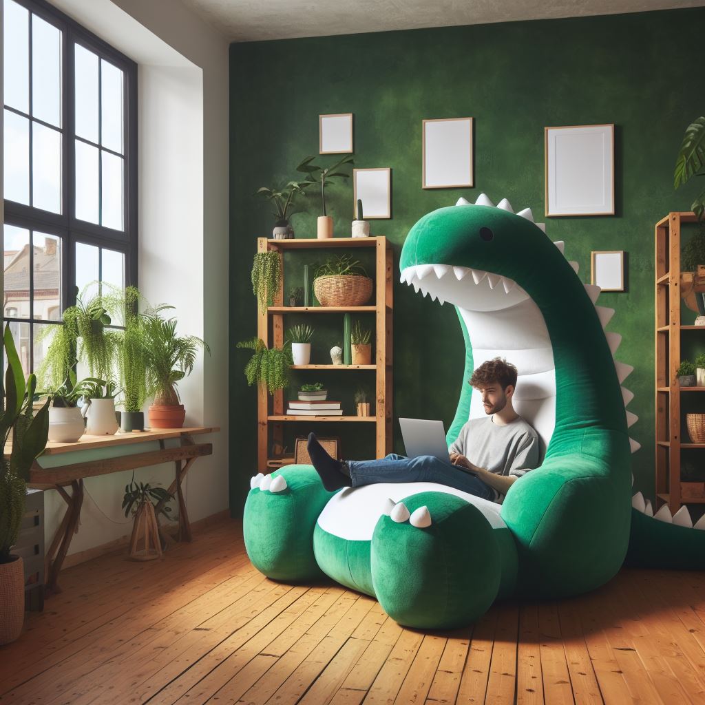 Information about the famous person Roar in Comfort: Dinosaur-Shaped Chair for a Prehistoric Touch to Your Space
