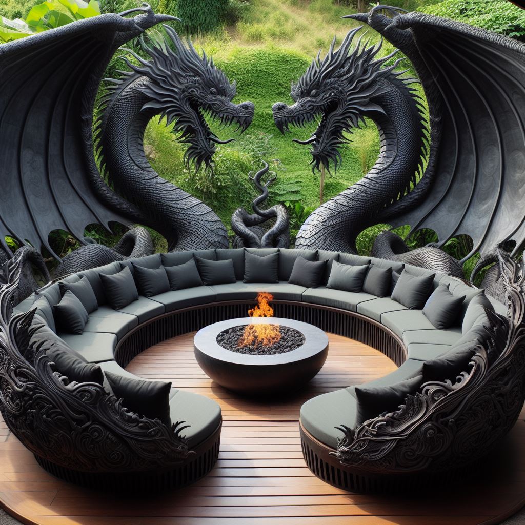 Information about the famous person Unleash Mythical Majesty: Dragon-Inspired Sofa Set for Your Porch