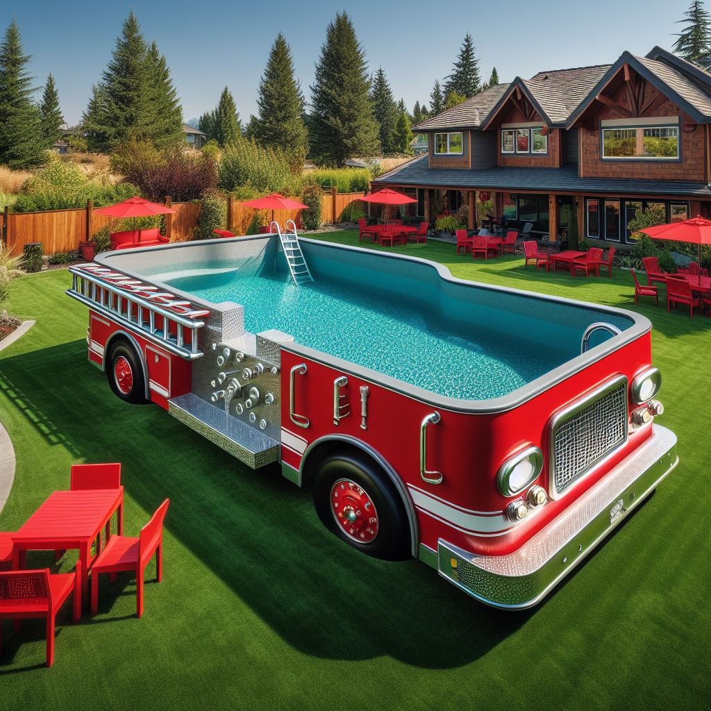 Information about the famous person Blaze into Summer: Dive into Fun with a Fire Truck Swimming Pool