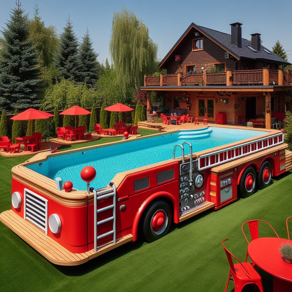 Information about the famous person Blaze into Summer: Dive into Fun with a Fire Truck Swimming Pool