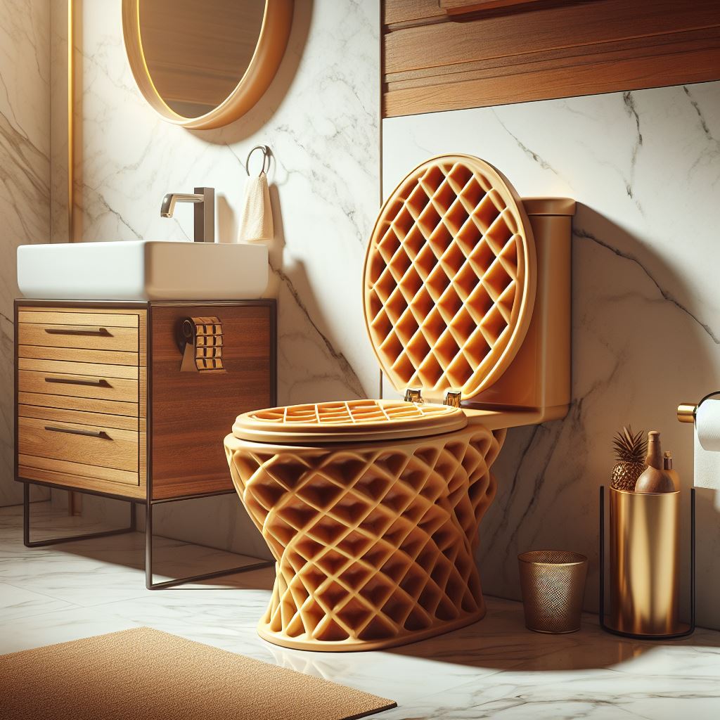 Information about the famous person Sweet Relief: Waffle-Shaped Toilet for a Fun Bathroom Twist