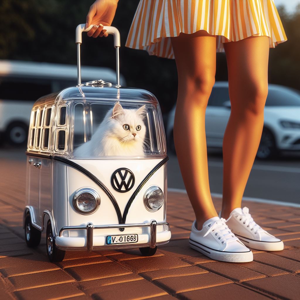 Information about the famous person Hit the Road with Your Pooch: VW Bus Pet Trolley Bag for Stylish Adventures