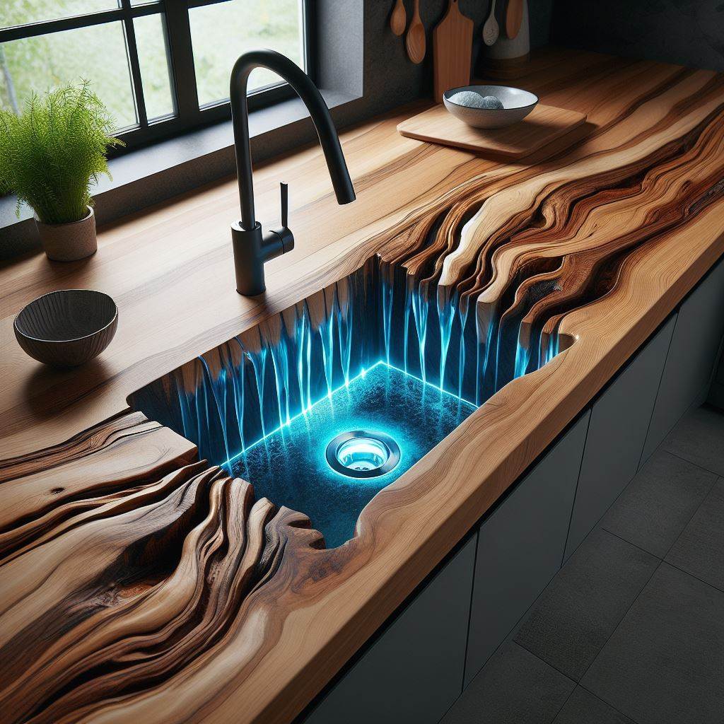 Information about the famous person Crafted Elegance: Epoxy wooden kitchen sinks are stylish and functional