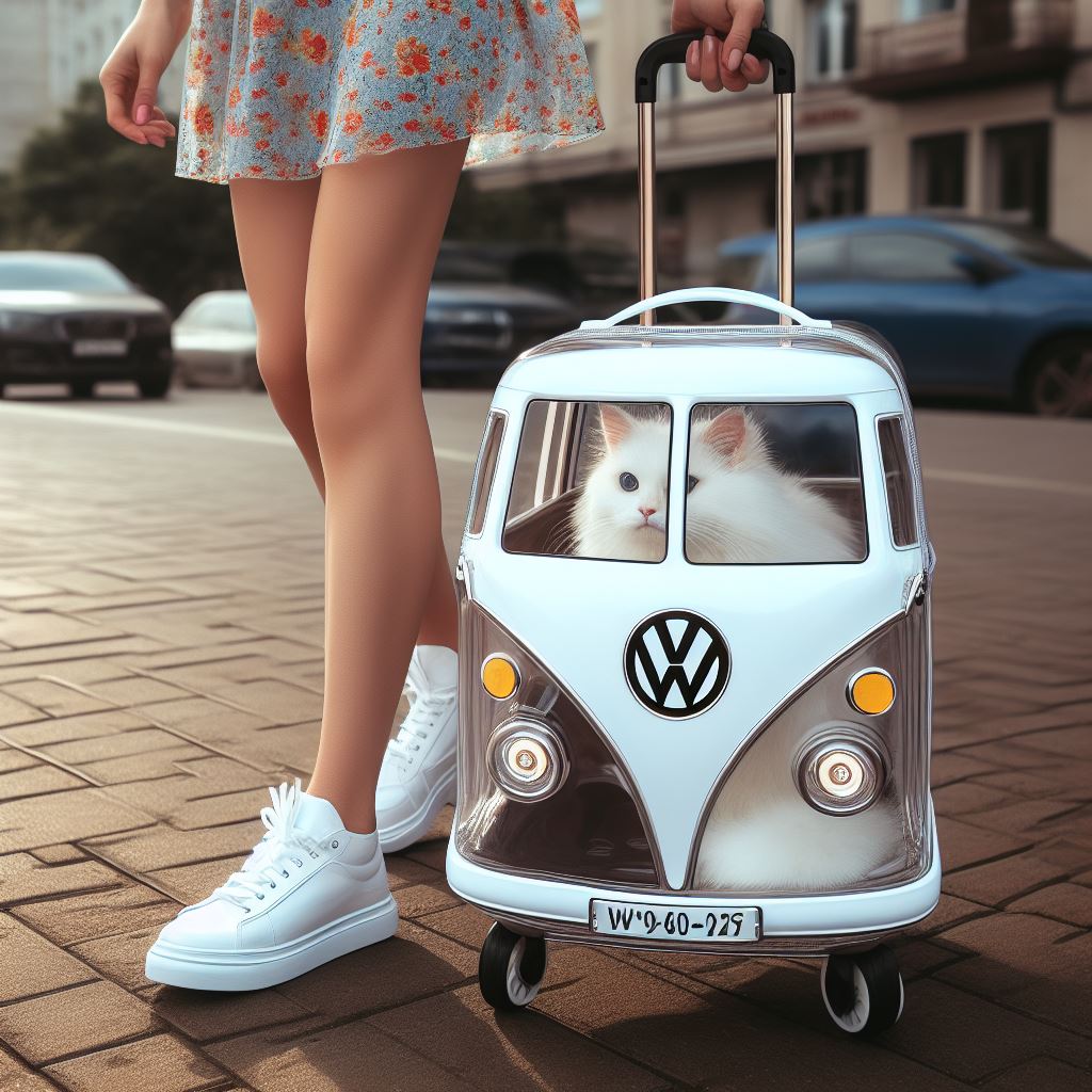 Information about the famous person Hit the Road with Your Pooch: VW Bus Pet Trolley Bag for Stylish Adventures