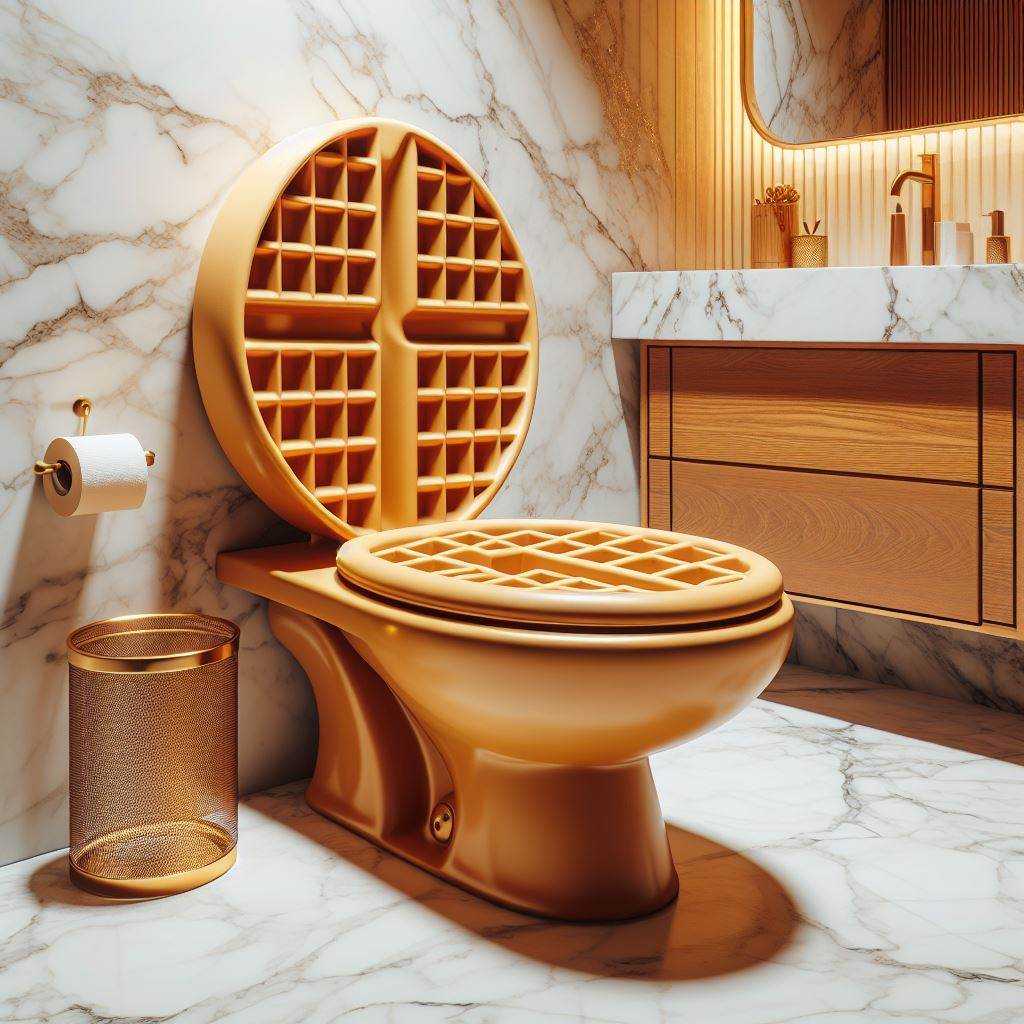 Information about the famous person Sweet Relief: Waffle-Shaped Toilet for a Fun Bathroom Twist