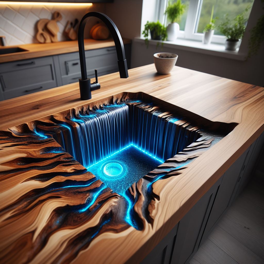 Information about the famous person Crafted Elegance: Epoxy wooden kitchen sinks are stylish and functional