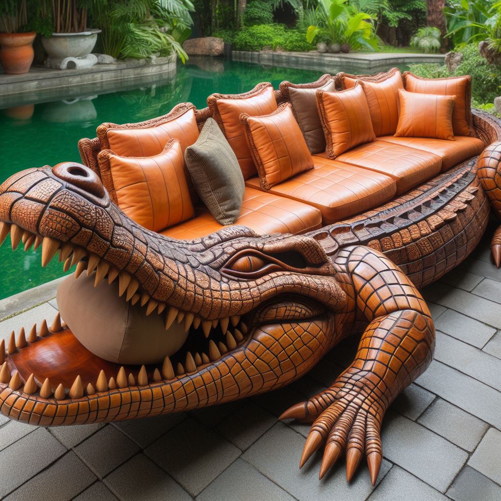 Information about the famous person Add a little wildness to your outdoor space with unique outdoor crocodile-shaped chairs