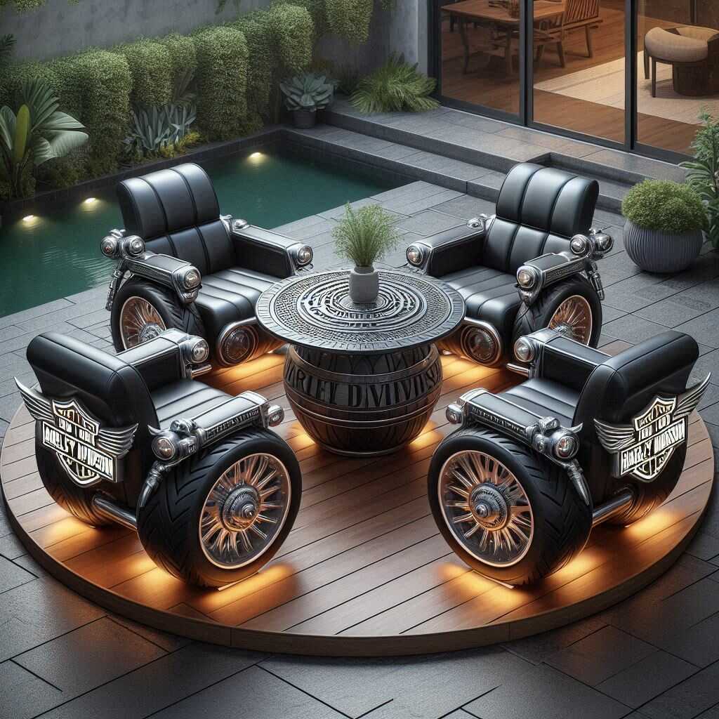 Information about the famous person Upgrade your space with the Harley Davidson Patio Set: Stylish and durable furniture
