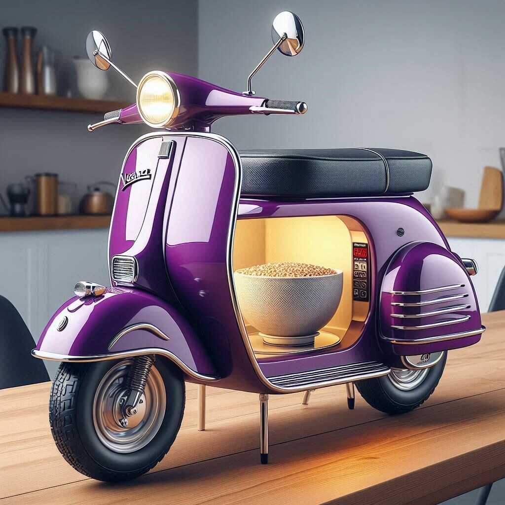 Information about the famous person Add a Retro Touch to Your Kitchen with a Vespa Scooter-Shaped Microwave