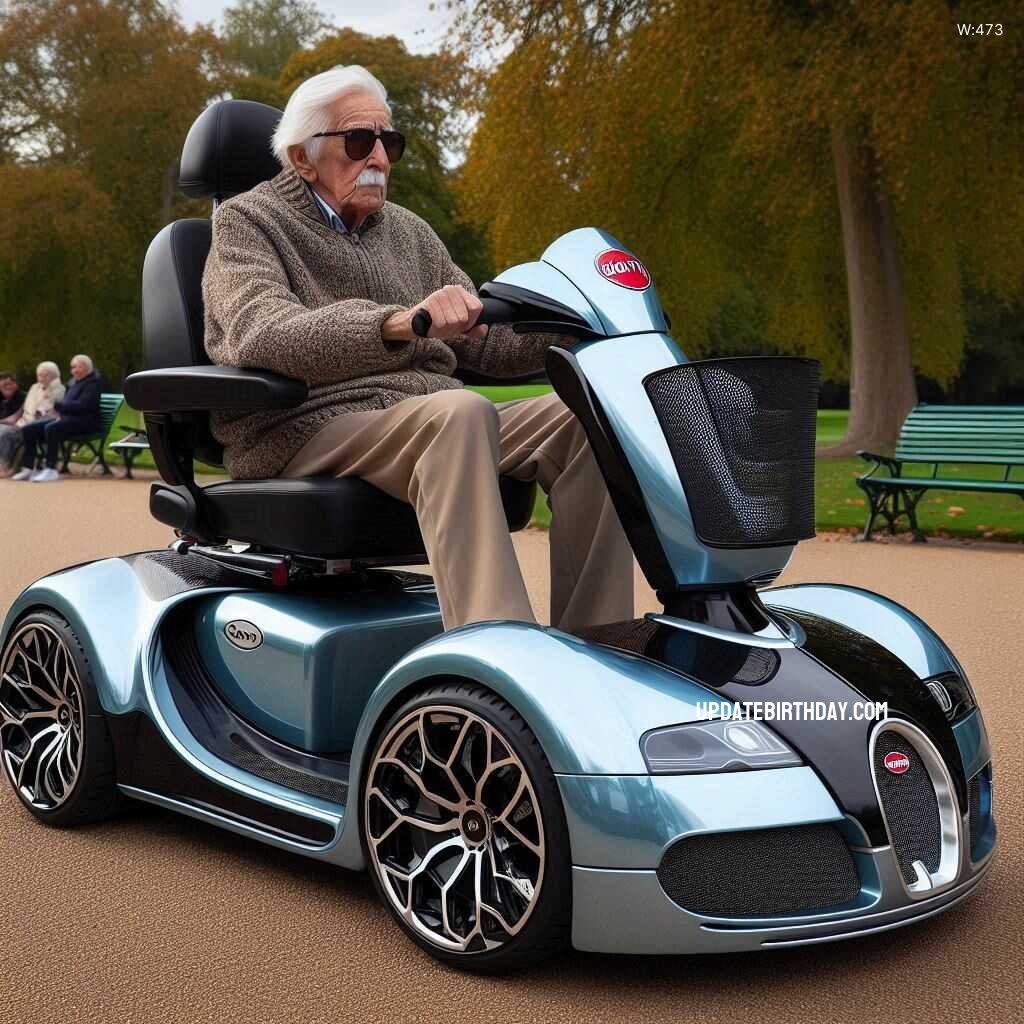 Information about the famous person Experience Luxury Mobility with a Bugatti Shaped Mobility Scooter: Combining Style and Functionality