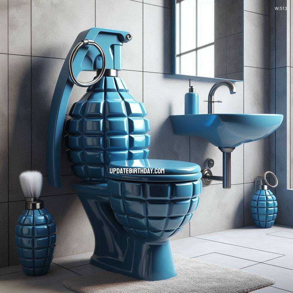 Information about the famous person Explosive Bathroom Design: Grenade Shaped Toilet Adds a Bang to Your Decor