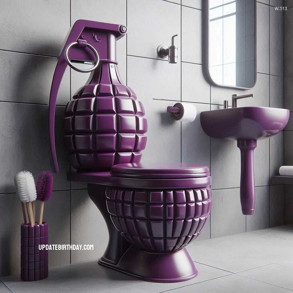 Information about the famous person Explosive Bathroom Design: Grenade Shaped Toilet Adds a Bang to Your Decor