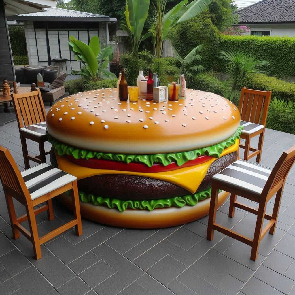 Information about the famous person Dine in Style with a Hamburger Shaped Dining Table: The Perfect Blend of Fun and Functionality