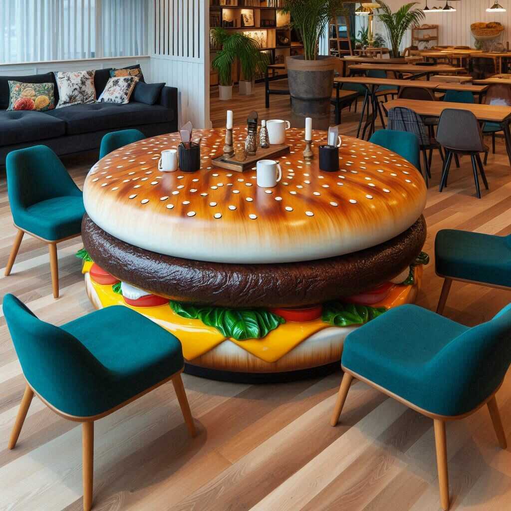 Information about the famous person Dine in Style with a Hamburger Shaped Dining Table: The Perfect Blend of Fun and Functionality