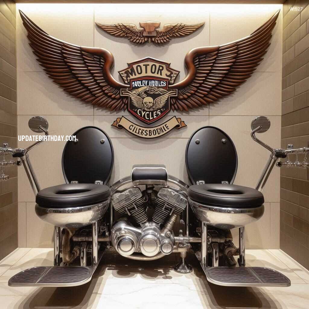 Information about the famous person Rev Up Your Bathroom: Harley Davidson-Shaped Double Toilet for Motorcycle Enthusiasts