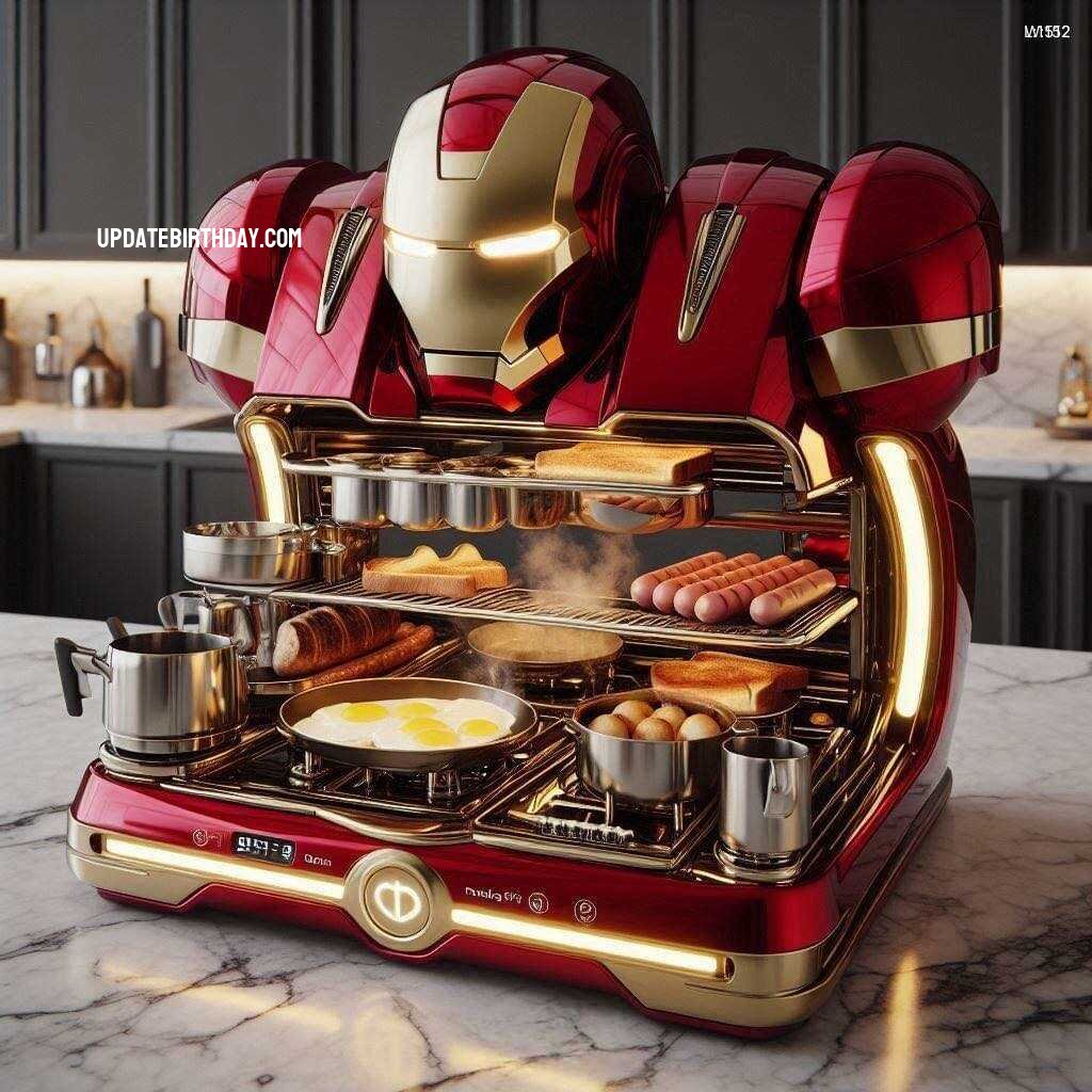 Information about the famous person Iron Man Inspired Breakfast Station: Start Your Day Like a Superhero with Futuristic Flair