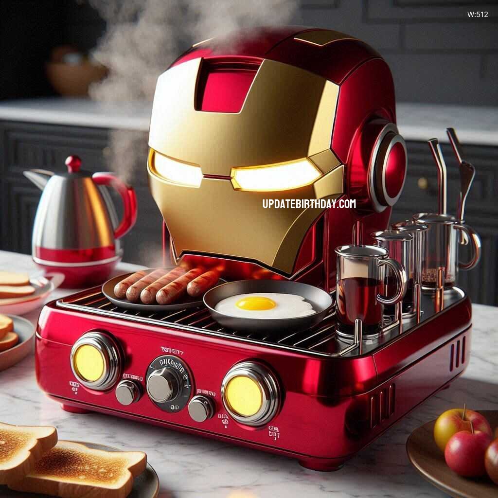 Information about the famous person Iron Man Inspired Breakfast Station: Start Your Day Like a Superhero with Futuristic Flair