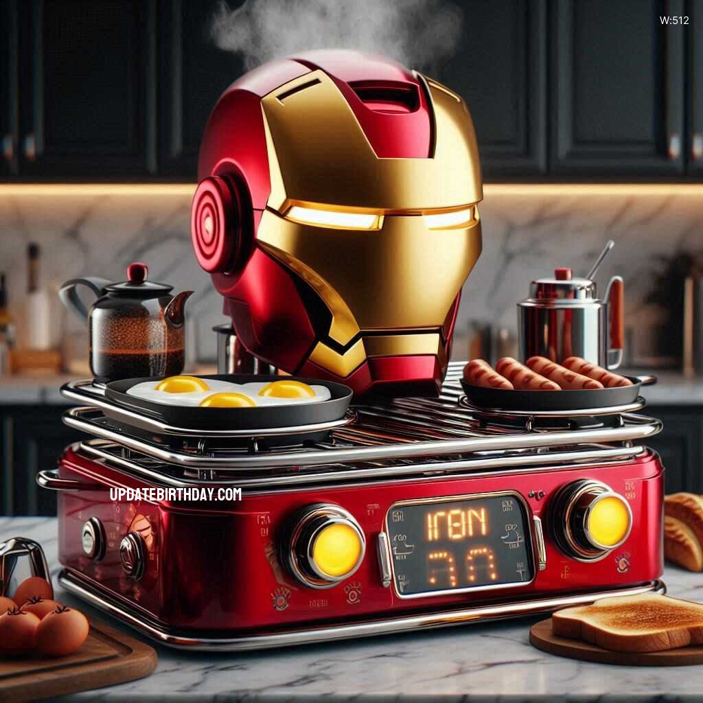 Information about the famous person Iron Man Inspired Breakfast Station: Start Your Day Like a Superhero with Futuristic Flair