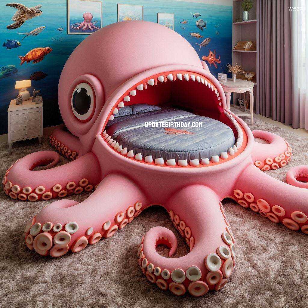 Information about the famous person Dive Into Comfort: Sea Creature Shaped Bed for an Ocean-Themed Bedroom