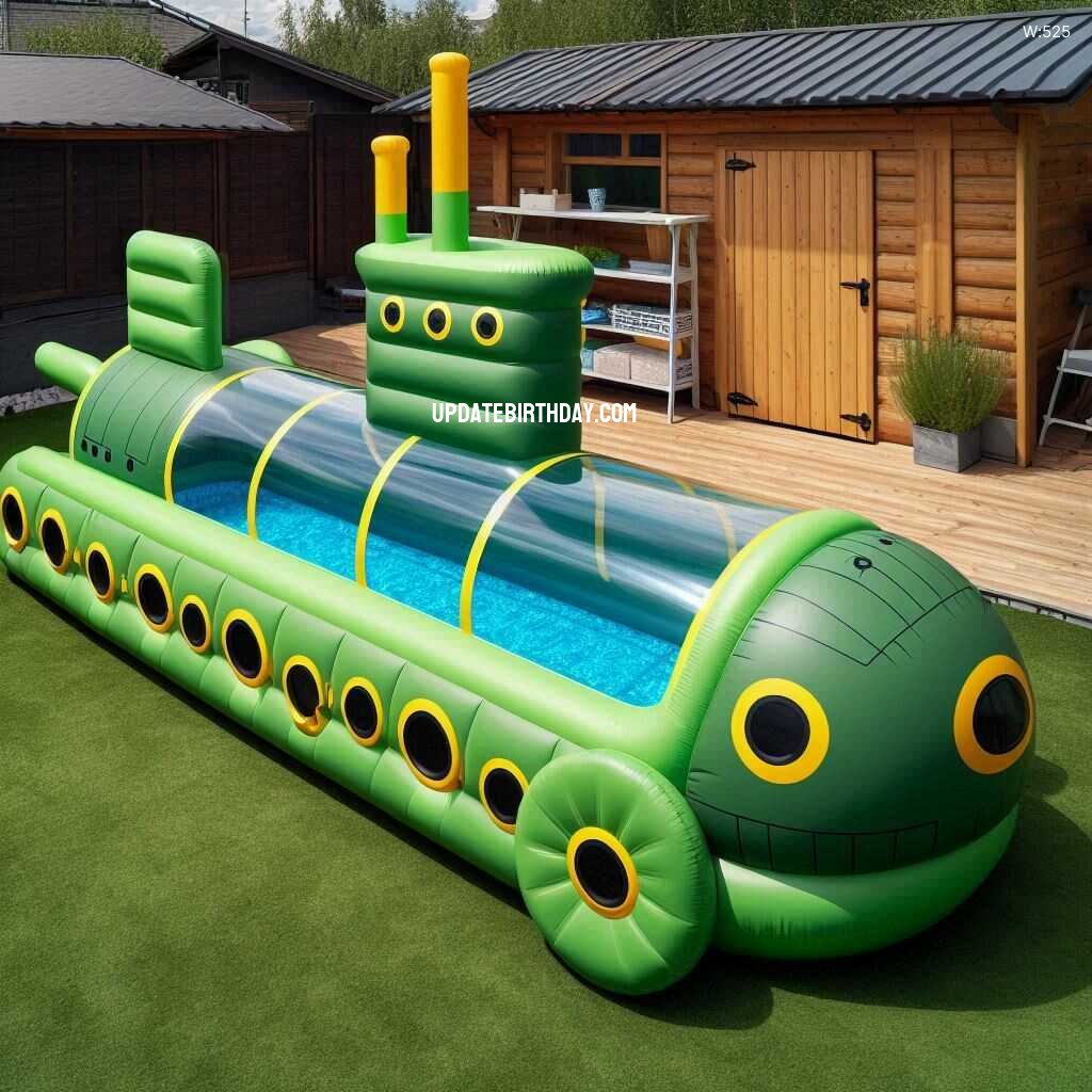 Information about the famous person Make a Splash with a Submarine-Shaped Inflatable Swimming Pool: Dive into Fun!