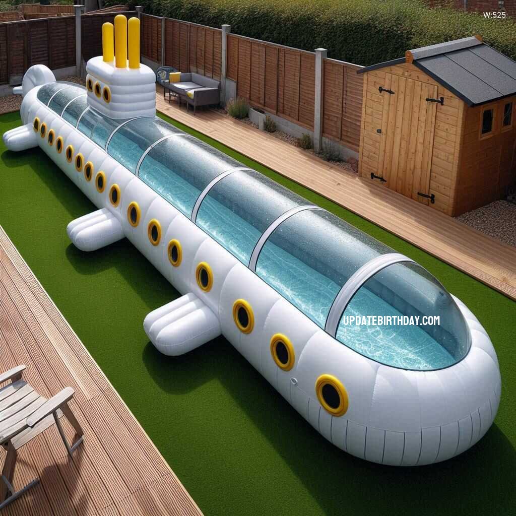 Information about the famous person Make a Splash with a Submarine-Shaped Inflatable Swimming Pool: Dive into Fun!