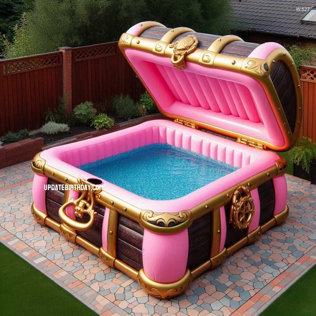 Information about the famous person Make a Splash: Treasure Chest Shaped Inflatable Swimming Pool for Backyard Fun