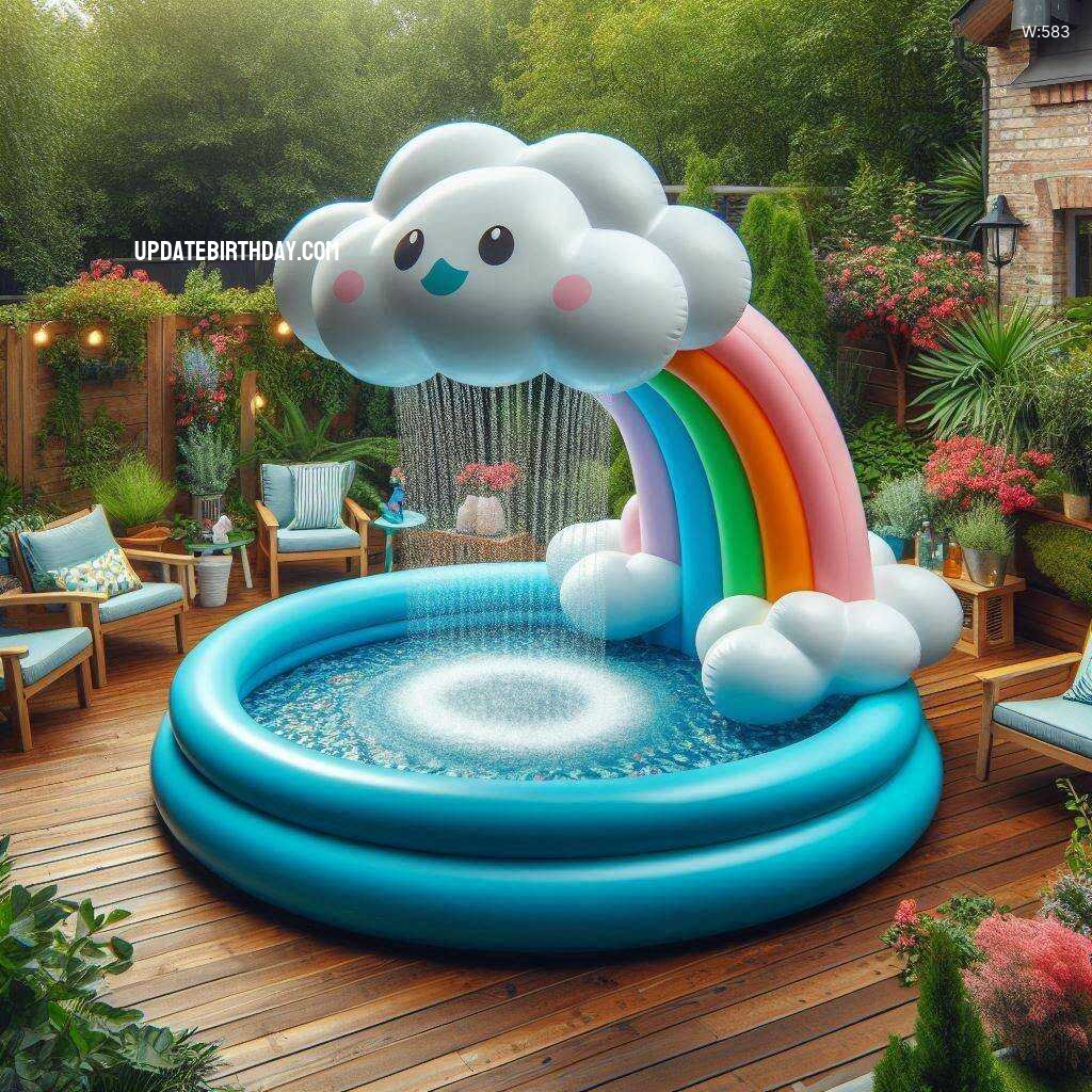 Information about the famous person Elevate Your Summer Fun with a Cloud Shaped Inflatable Swimming Pool