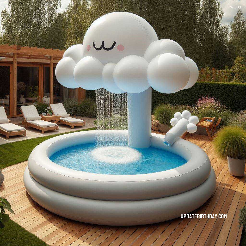 Information about the famous person Elevate Your Summer Fun with a Cloud Shaped Inflatable Swimming Pool