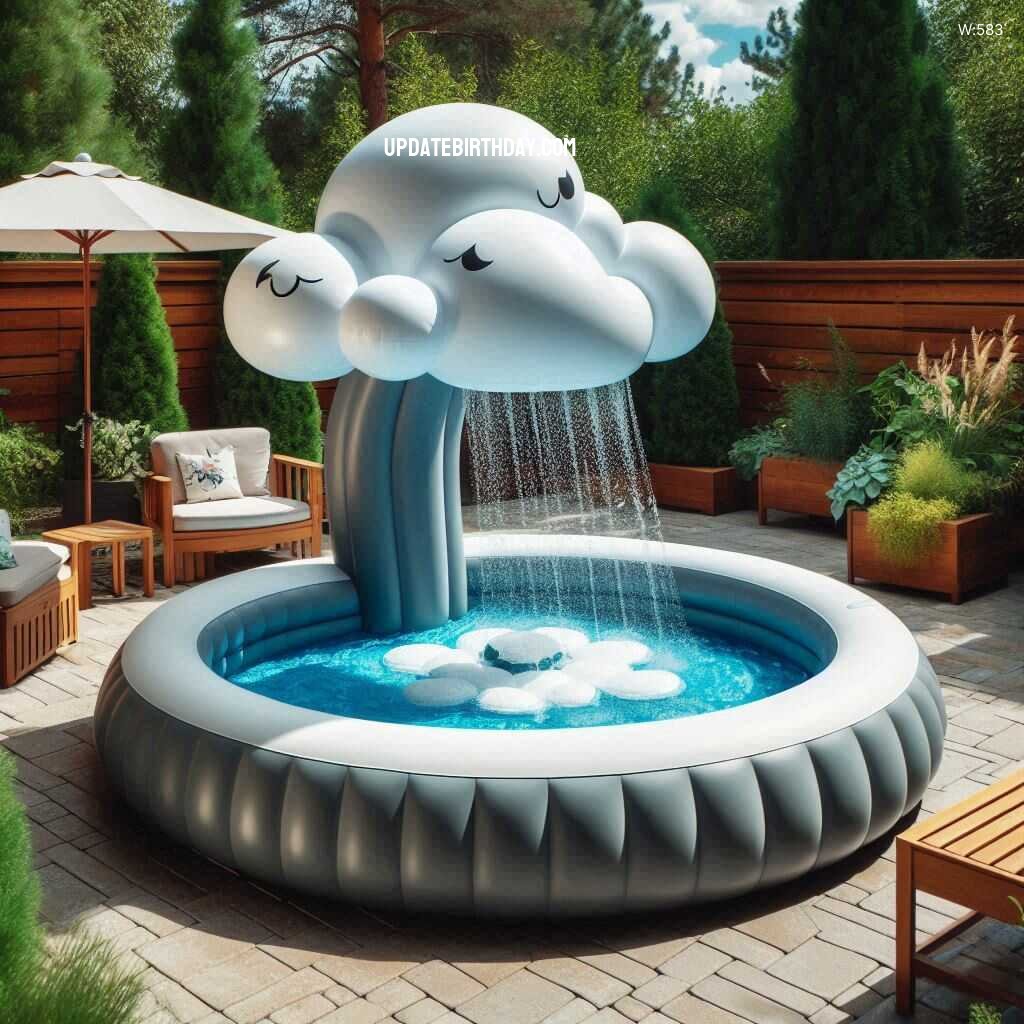 Information about the famous person Elevate Your Summer Fun with a Cloud Shaped Inflatable Swimming Pool