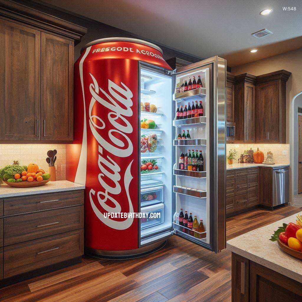 Information about the famous person Elevate Your Kitchen Decor with a Coca-Cola Can Shaped Refrigerator