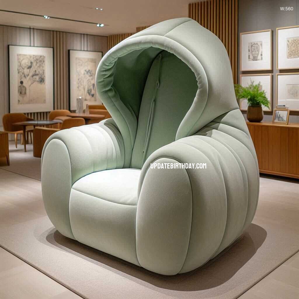 Information about the famous person Comfort Meets Fashion: Discover the Hoodie Shaped Chair