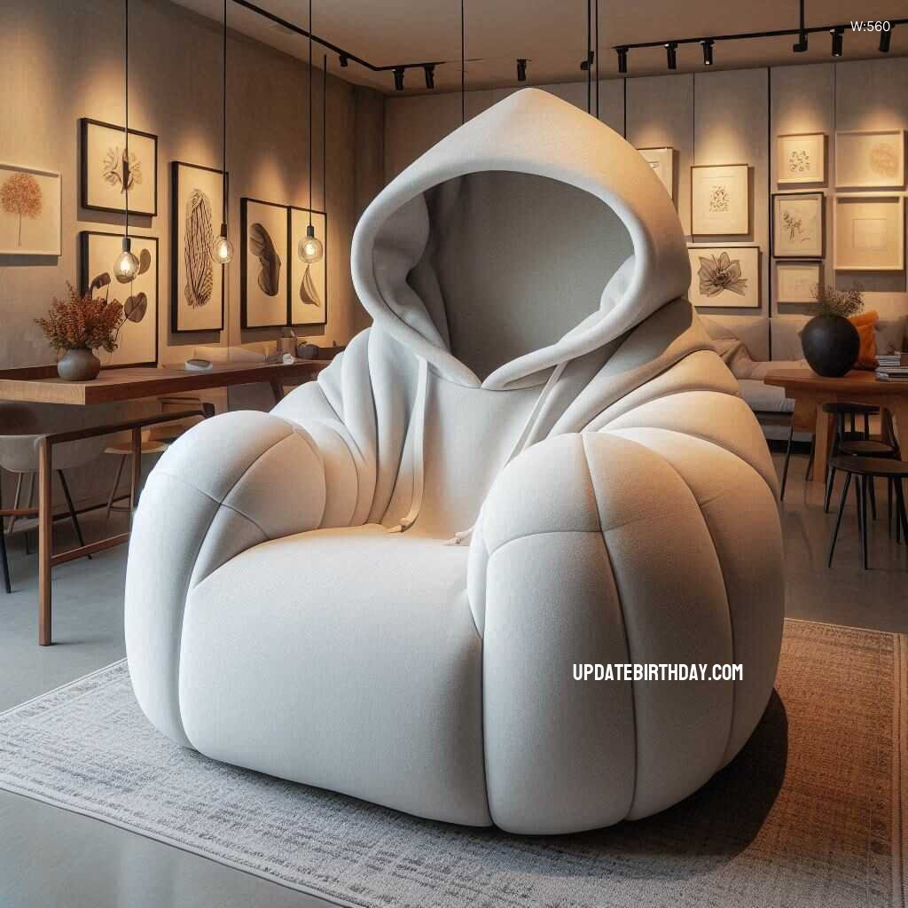 Information about the famous person Comfort Meets Fashion: Discover the Hoodie Shaped Chair