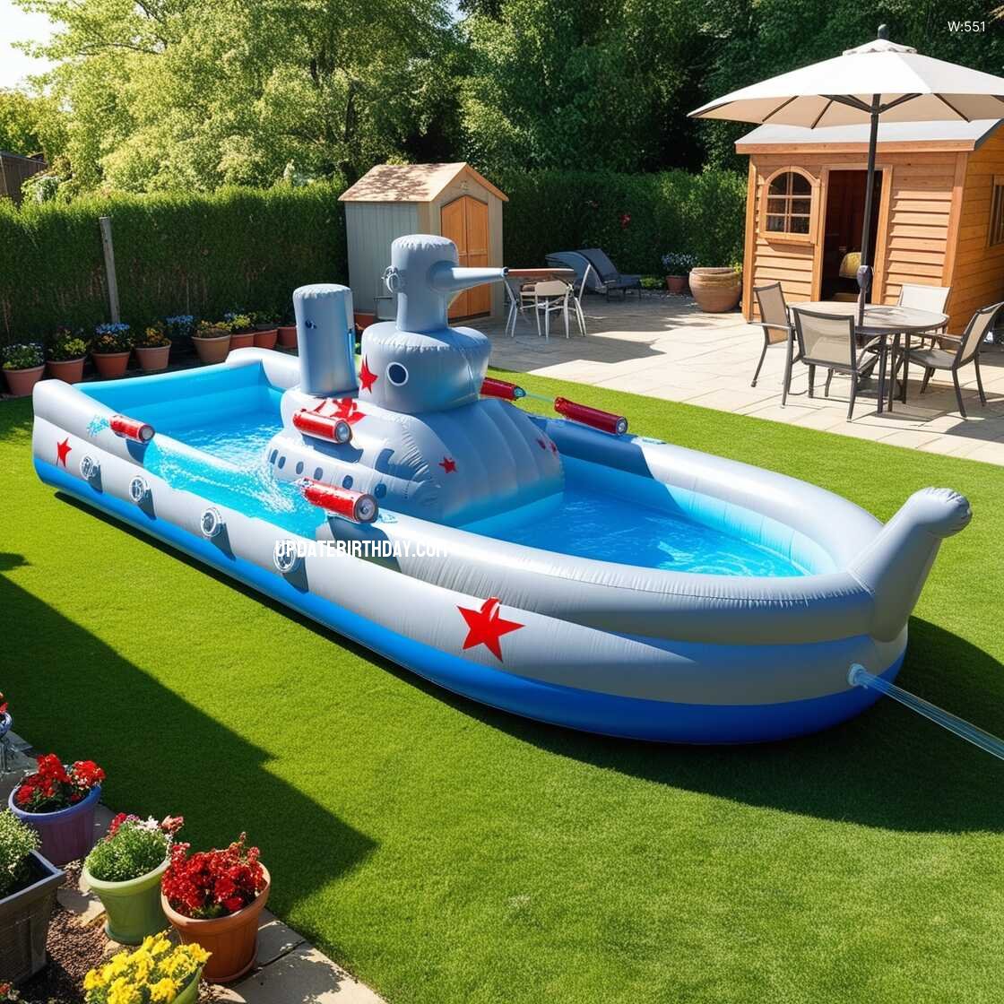 Information about the famous person Dive into Fun with a Military Inspired Inflatable Swimming Pool