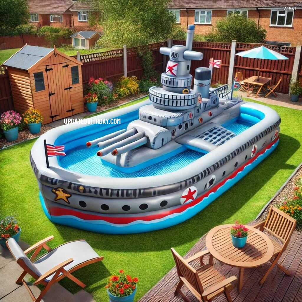 Information about the famous person Dive into Fun with a Military Inspired Inflatable Swimming Pool