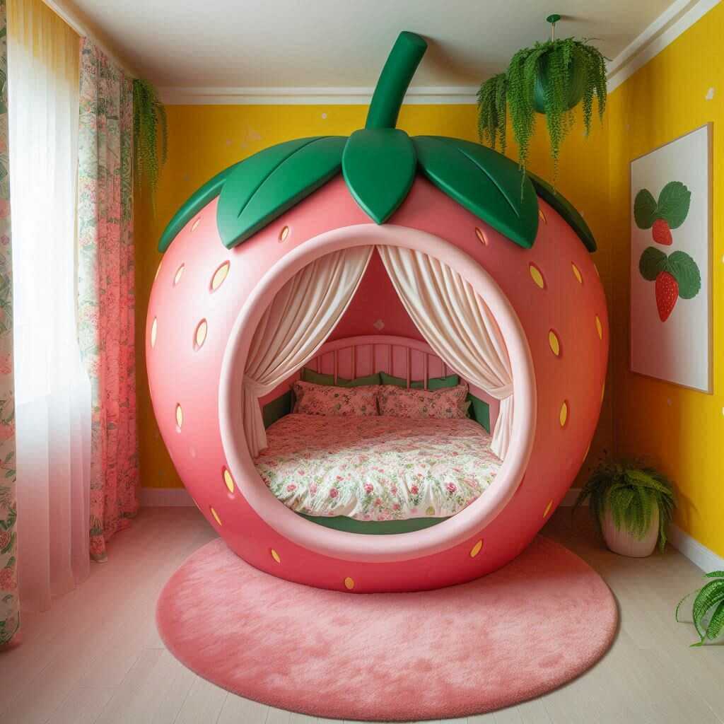 Information about the famous person Sweet Dreams: Transform Your Bedroom with a Strawberry Shaped Bed