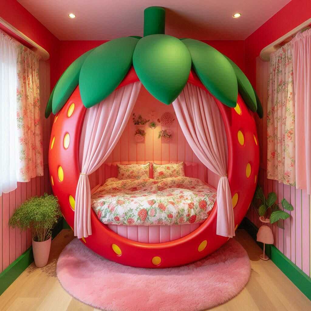 Information about the famous person Sweet Dreams: Transform Your Bedroom with a Strawberry Shaped Bed