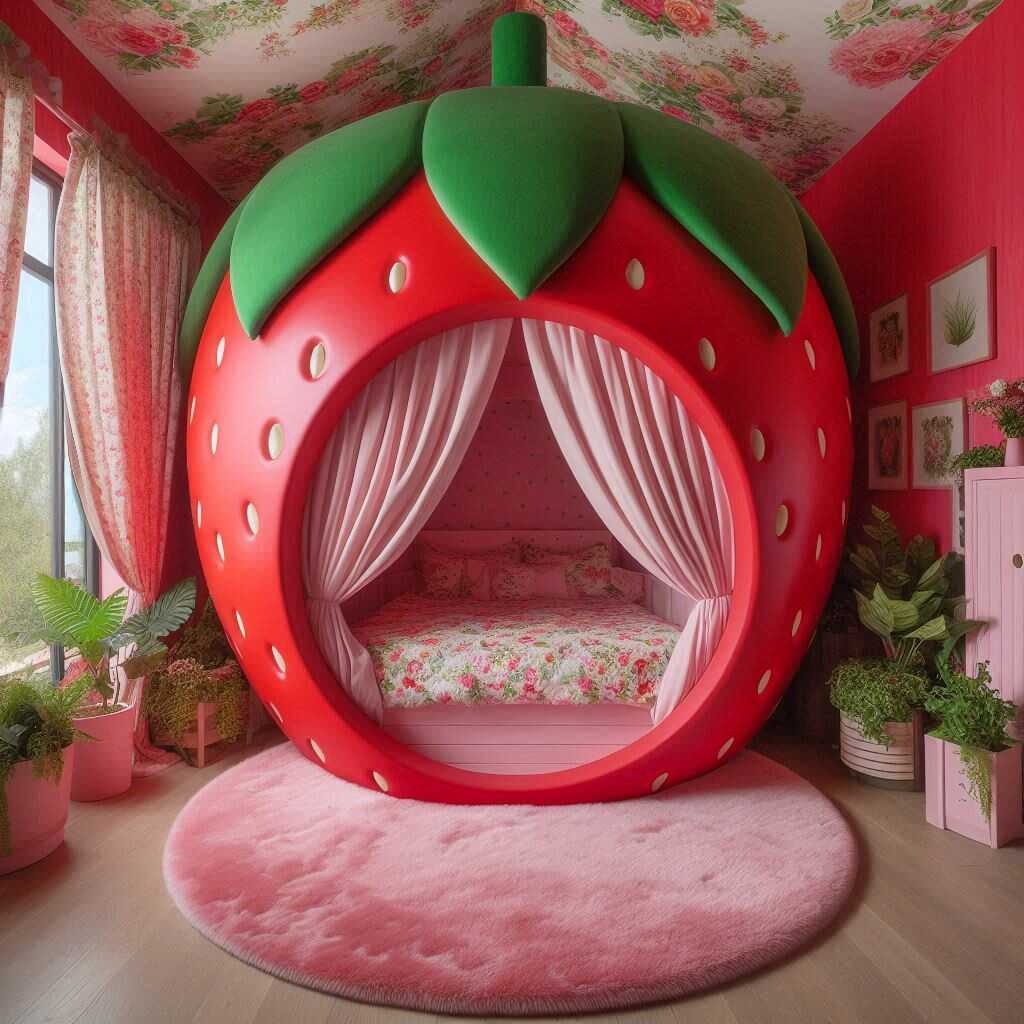 Information about the famous person Sweet Dreams: Transform Your Bedroom with a Strawberry Shaped Bed