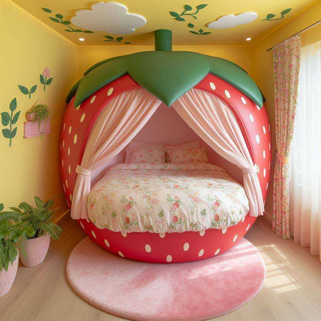 Information about the famous person Sweet Dreams: Transform Your Bedroom with a Strawberry Shaped Bed