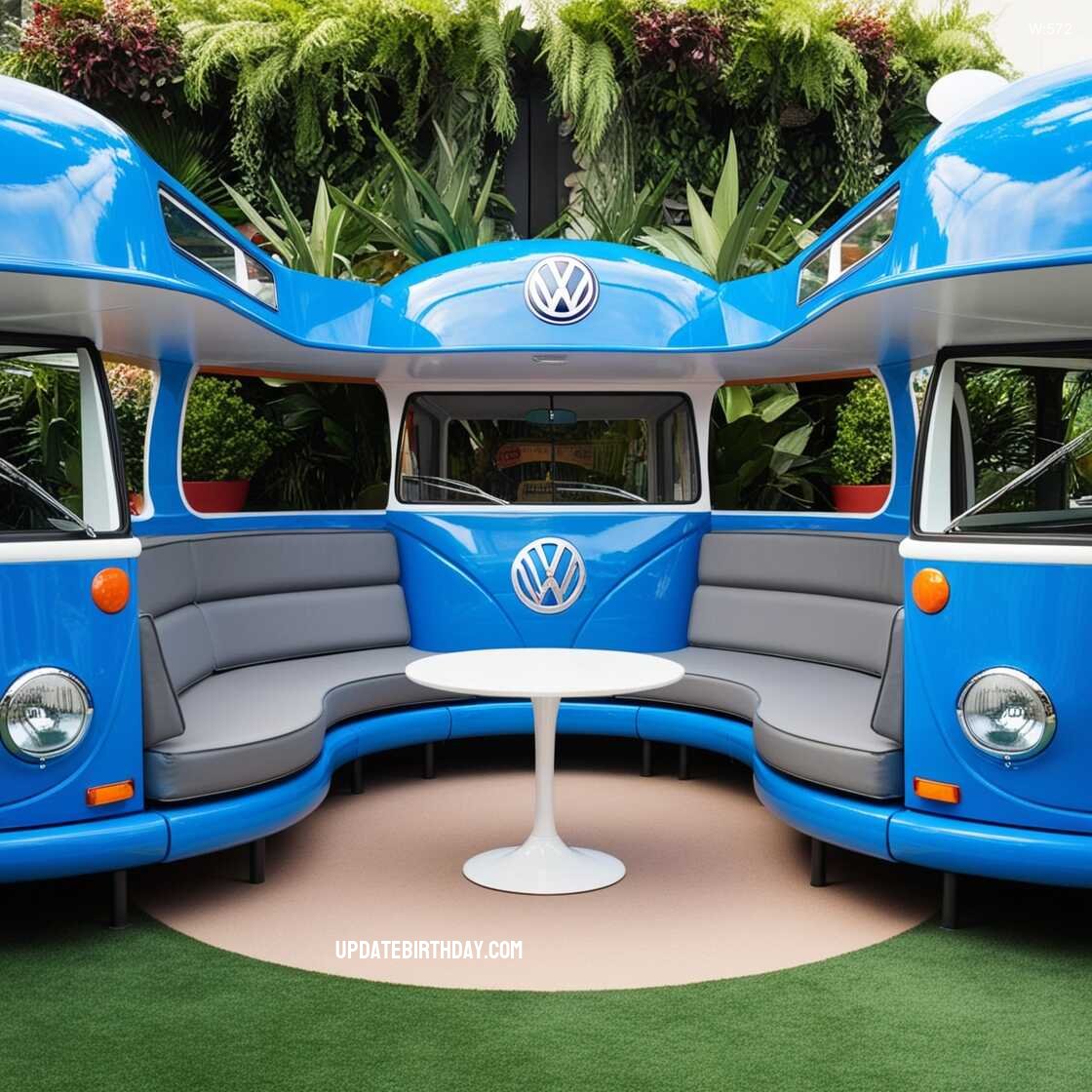 Information about the famous person Transform Your Outdoor Space with a Unique Volkswagen Bus Shaped Patio Set