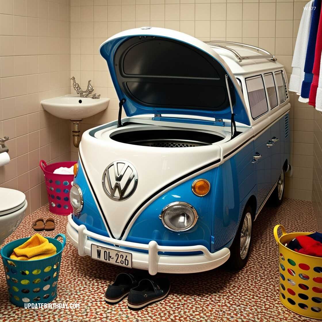 Information about the famous person Discover the Unique Design of the Volkswagen Car Shaped Washing Machine