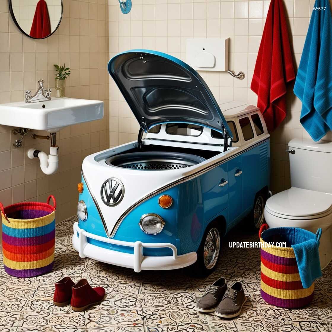 Information about the famous person Discover the Unique Design of the Volkswagen Car Shaped Washing Machine