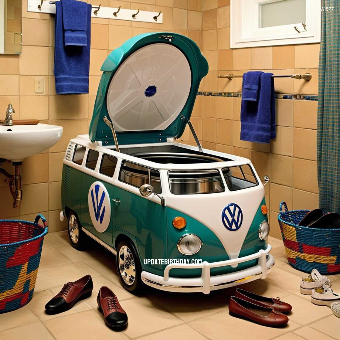 Information about the famous person Discover the Unique Design of the Volkswagen Car Shaped Washing Machine