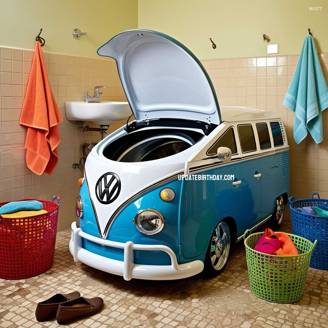 Information about the famous person Discover the Unique Design of the Volkswagen Car Shaped Washing Machine