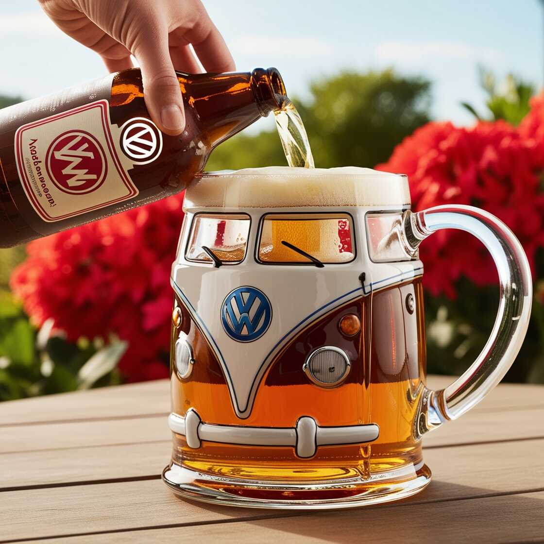 Information about the famous person Volkswagen Van Inspired Glass Mugs: Combining Functionality with Nostalgia