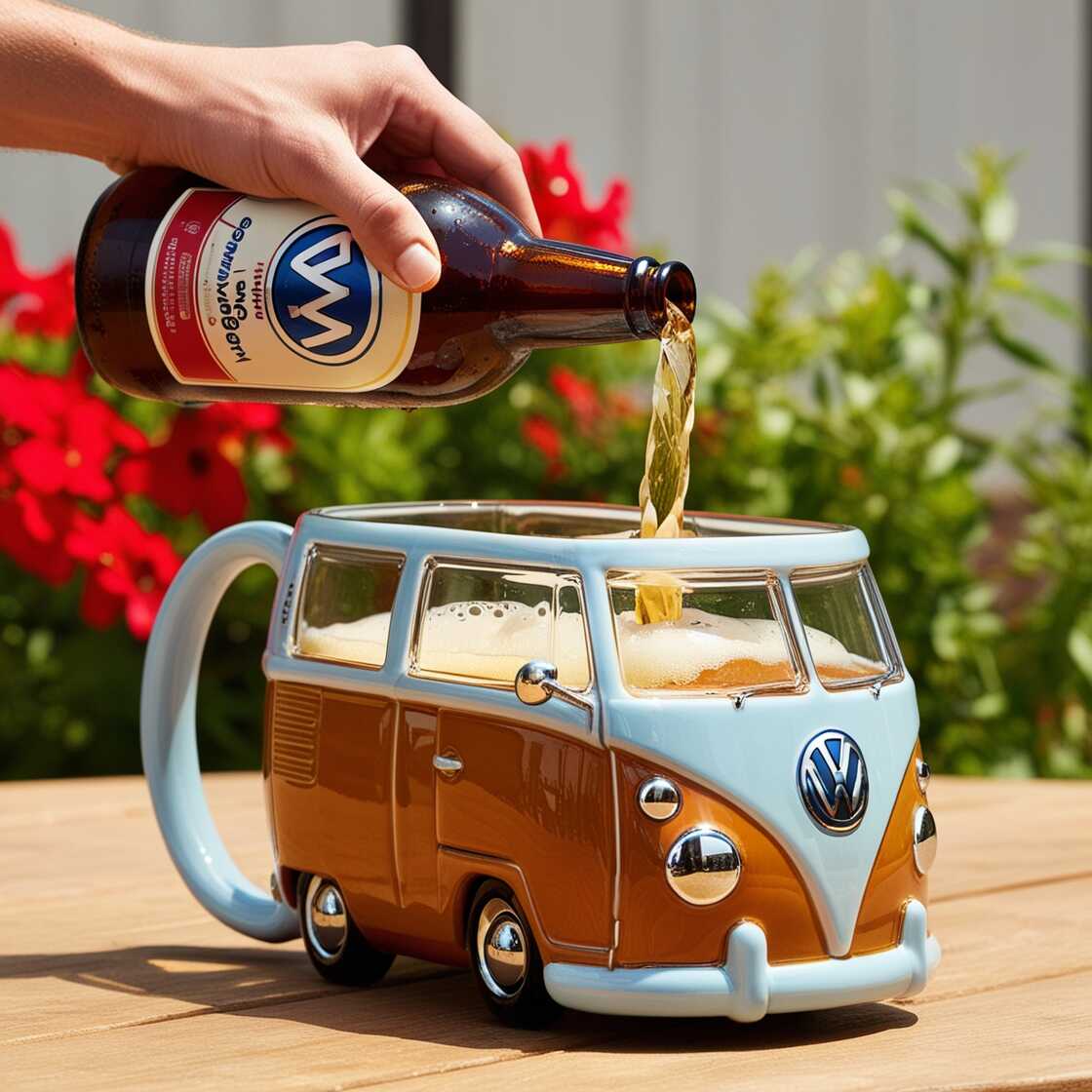 Information about the famous person Volkswagen Van Inspired Glass Mugs: Combining Functionality with Nostalgia