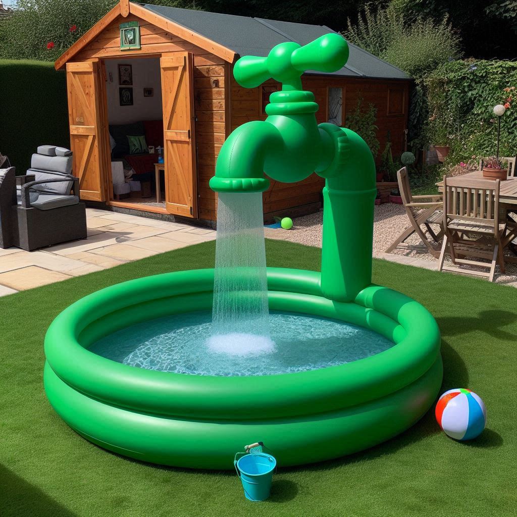 Information about the famous person The Ultimate Summer Splash: Water Tap-Inspired Inflatable Swimming Pool