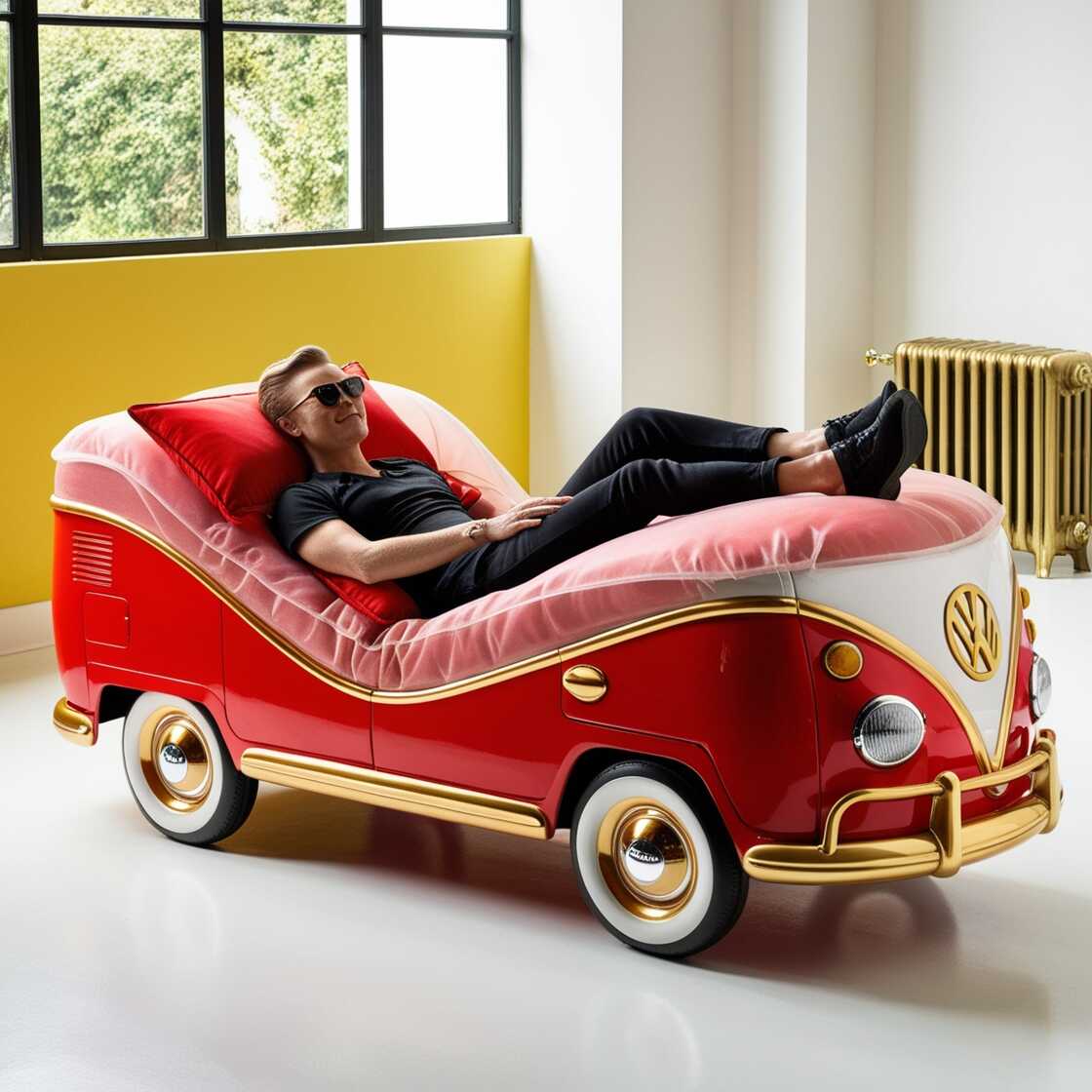 Information about the famous person Relax in Style: The Volkswagen Car Shaped Lounge Chair