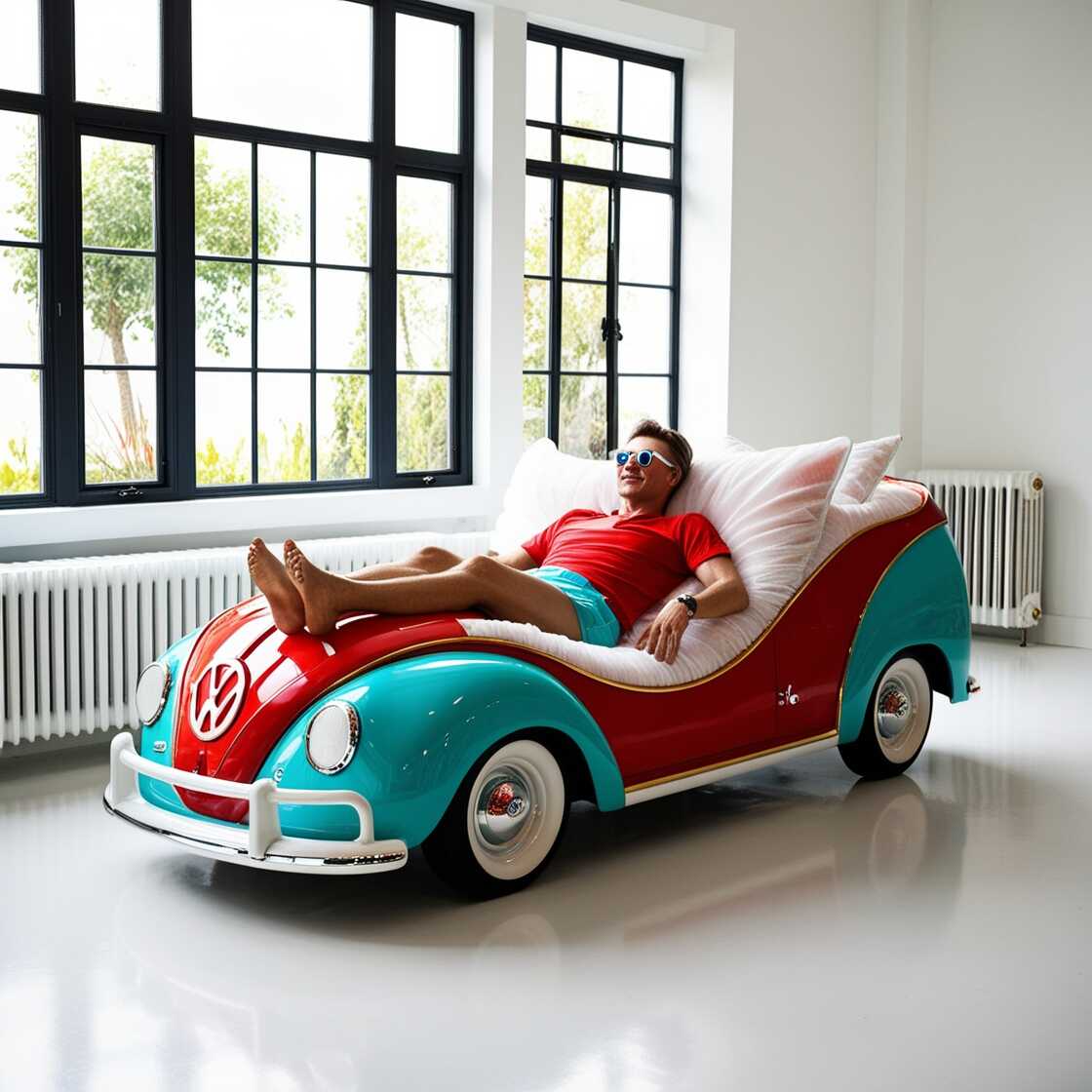 Information about the famous person Relax in Style: The Volkswagen Car Shaped Lounge Chair